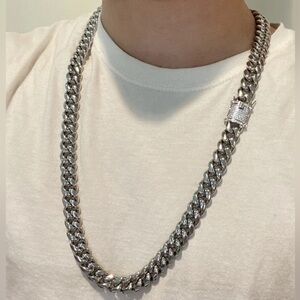 🔥Cz Diamond Miami Cubian Chain Stamp 14k Gold  Plated 5X Layered 12mm Thick 24”